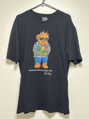 The Dirt Label Biggie Smalls Bear Graphic T-Shirt Black XXL Notorious BIG